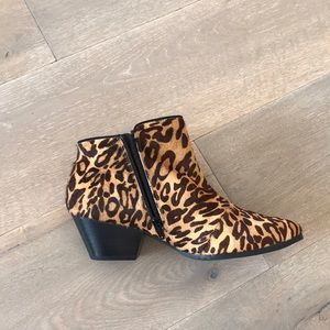Leopard ankle booties. Worn once.
